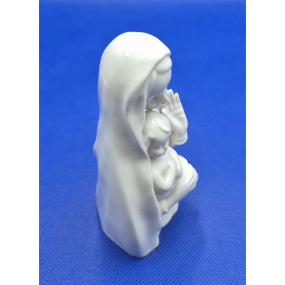 Metzler Ortloff Porcelain Madonna and Child Figurine 4.5" Virgin Mary Baby Jesus - Picture 4 of 8